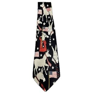 Designs by A. Rogers tie, Democratic Party donkey design.  Good used condition.
